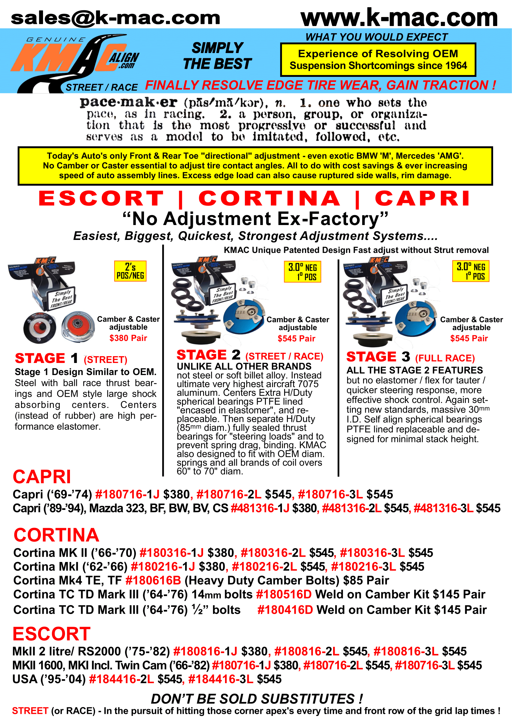 K-Mac Mercedes Chassis Guide P4 